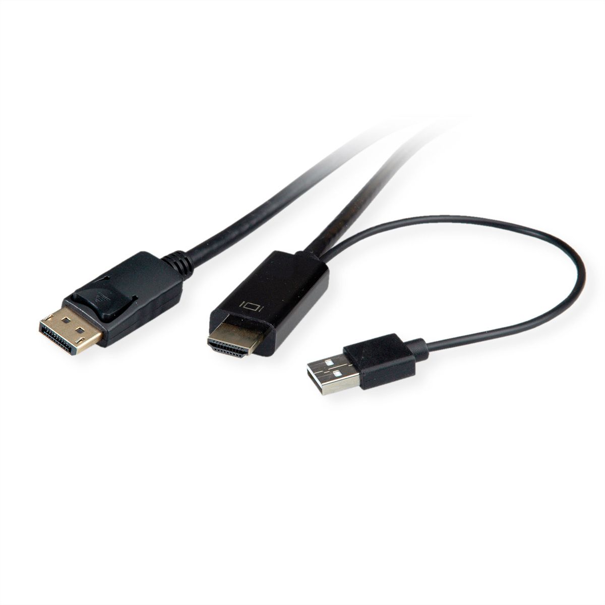 ROLINE HDMI-Kabel UltraHDTV - DisplayPort, ST/ST, schwarz, 3 m