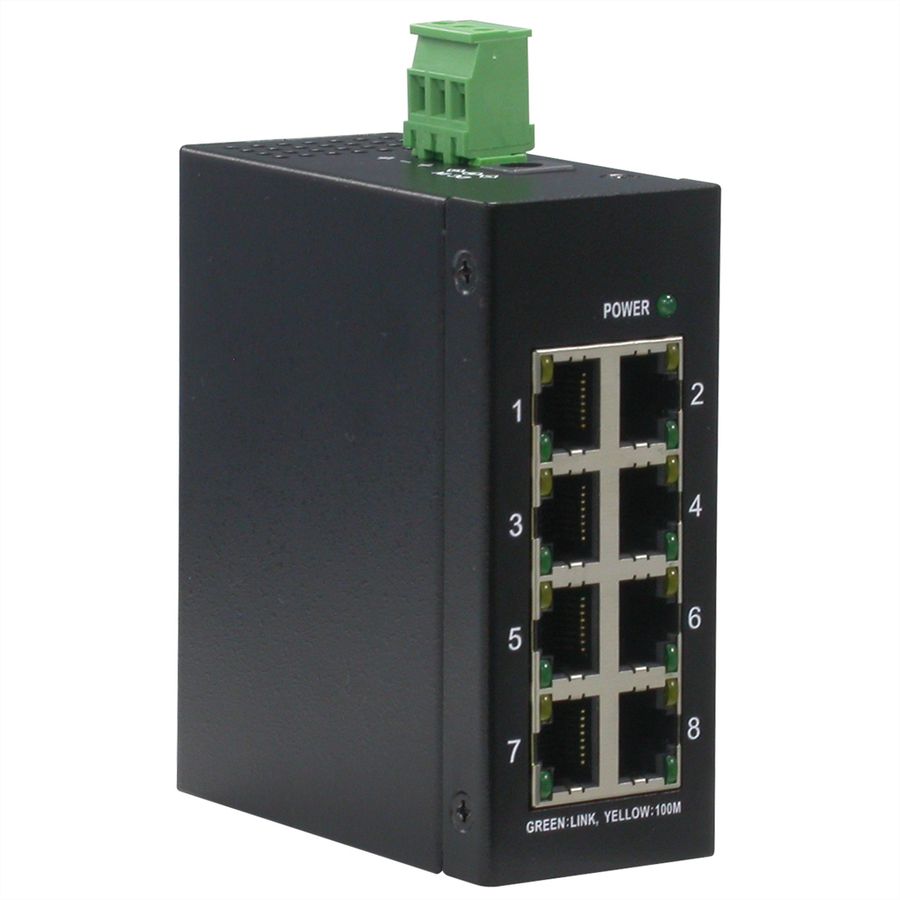 ROLINE Switch industriel 8 ports RJ-45 non administrable