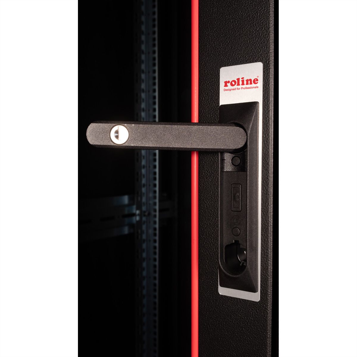 ROLINE 19-Zoll Netzwerkschrank Basic 26 HE, 600x600 BxT Glastür schwarz