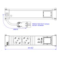 BACHMANN POWER FRAME M 2xP40, 1xUSB A&C 22W 1xCM 0,2m GST18 Italia