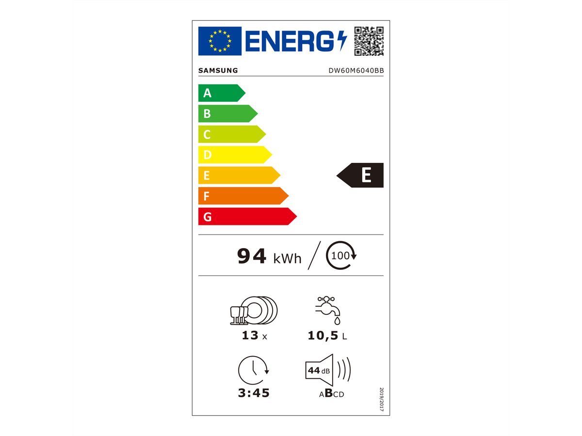 Samsung Geschirrspüler DW5000, Vollintegriert, Rotary, Besteckkorb