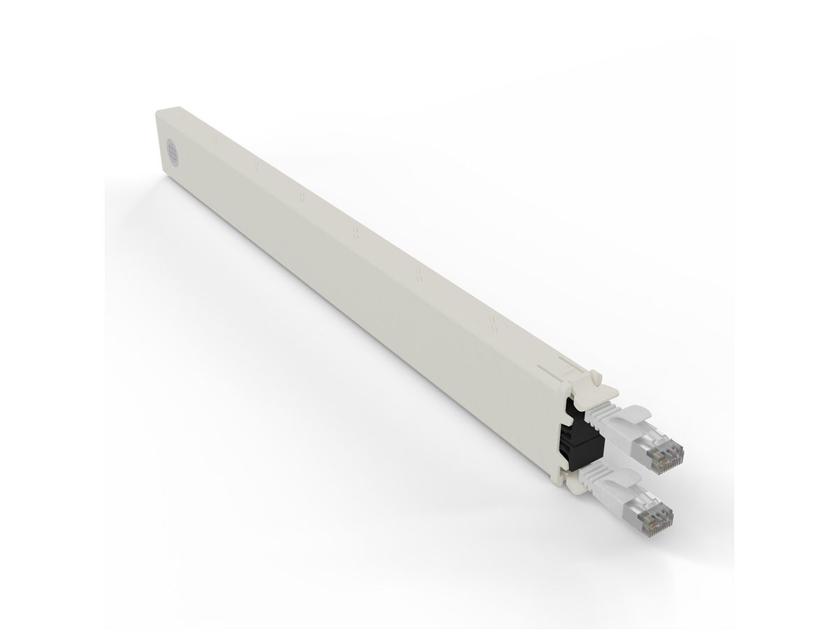 patchbox.one Cassette 8RU STP blanc Cat.6a 0,8 m