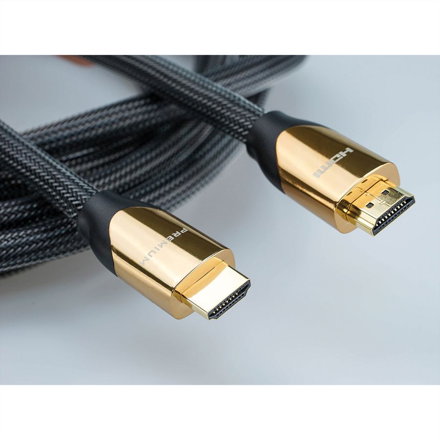ROLINE 4K PREMIUM HDMI Ultra HD Kabel mit Ethernet, ST/ST, schwarz, 2 m