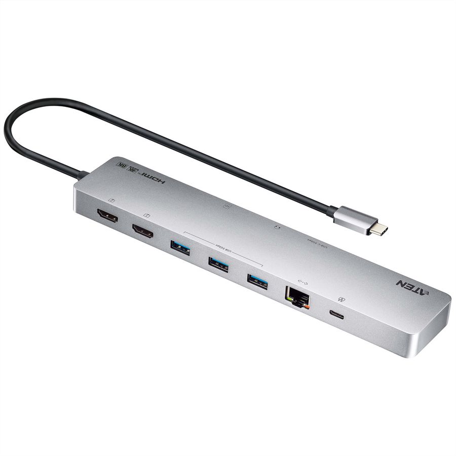 ATEN UH3240 USB-C Dock 4K Dual Display mit Power Passthrough