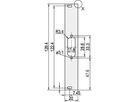SCHROFF Face avant, plate, non blindée, découpe Sub-D, 3 U, 4 HP, 1 x 15 broches, 2,5 mm, alu, face avant anodisée, face arrière conductrice