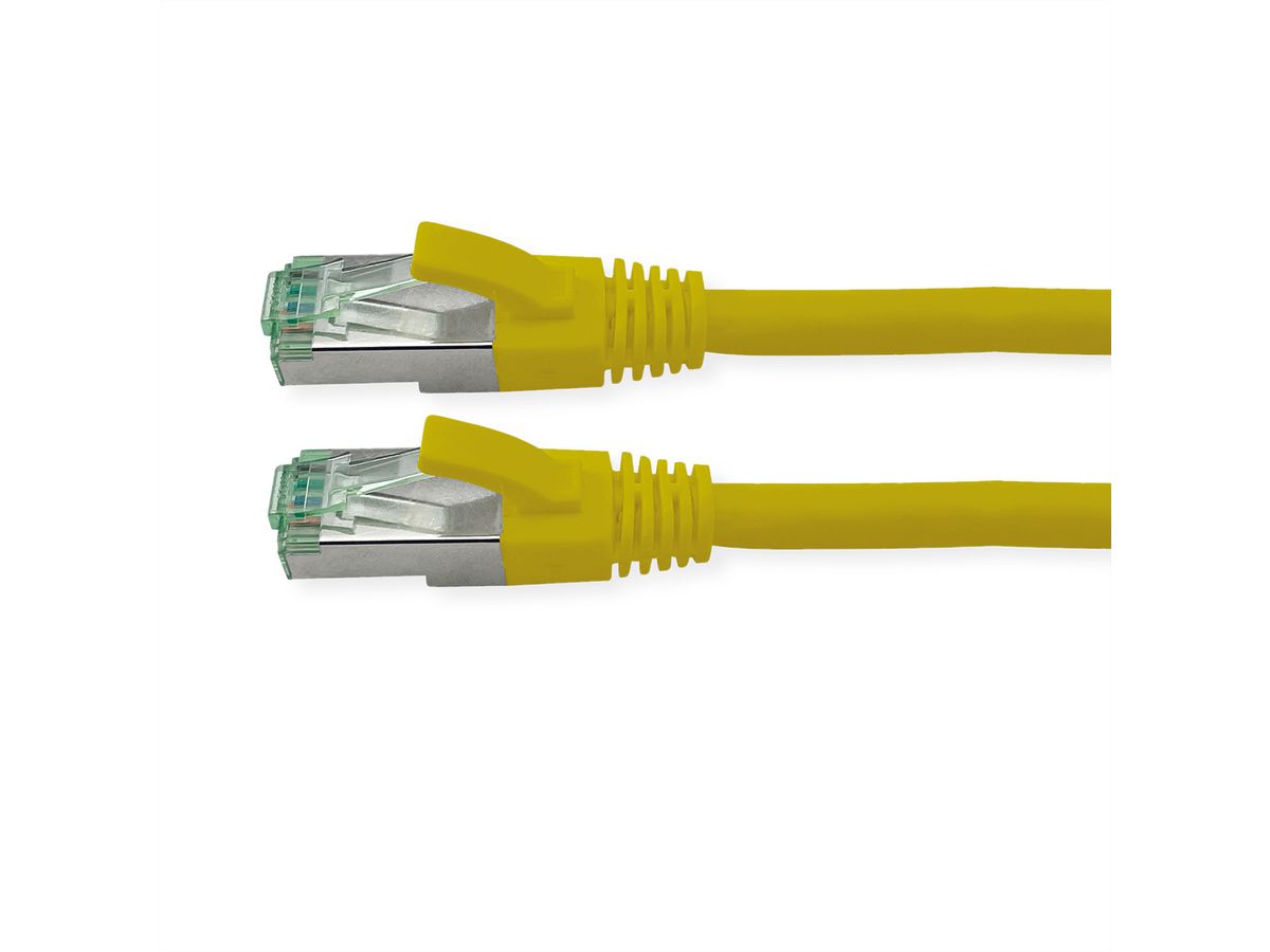 ROLINE RM Patchkabel Cat.6A S/FTP (PiMF), gelb, 0,3 m