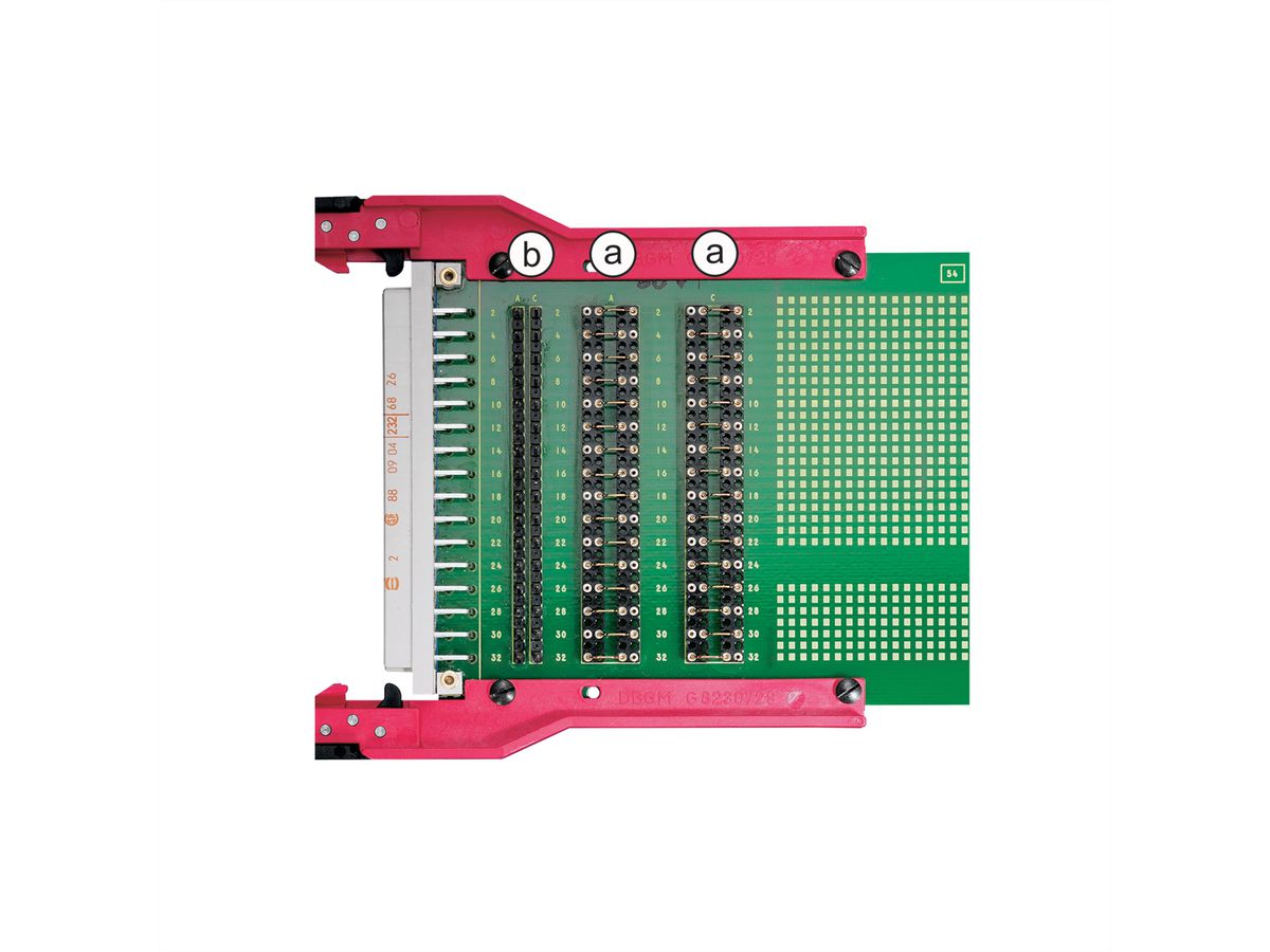 Adaptateur de test SCHROFF pour connecteur DIN type D, 3 U, 220 mm, U/I