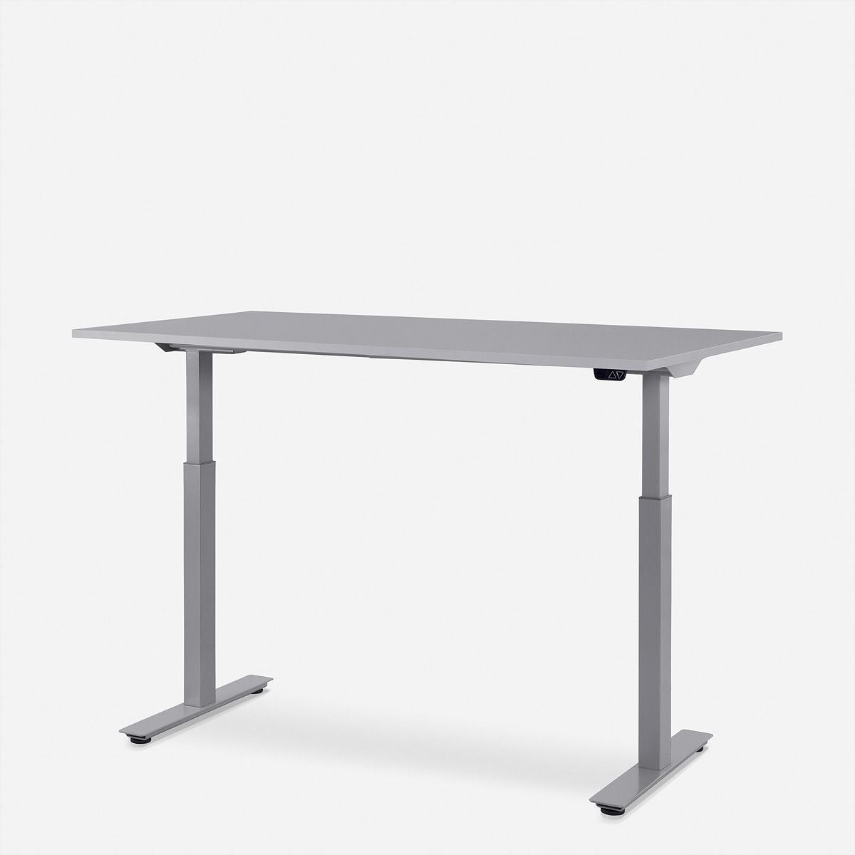 WRK21 Schreibtisch Smart 120 x 80 cm, Höhenverstellbar, Grau Uni / Grau