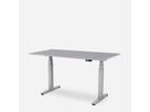 WRK21 Schreibtisch Work 120 x 80 cm, Höhenverstellbar, Grau Uni / Grau