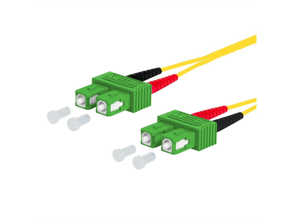 METZ CONNECT OpDAT cordon de brassage, SC-D APC/SC-D APC OS2, 20 m