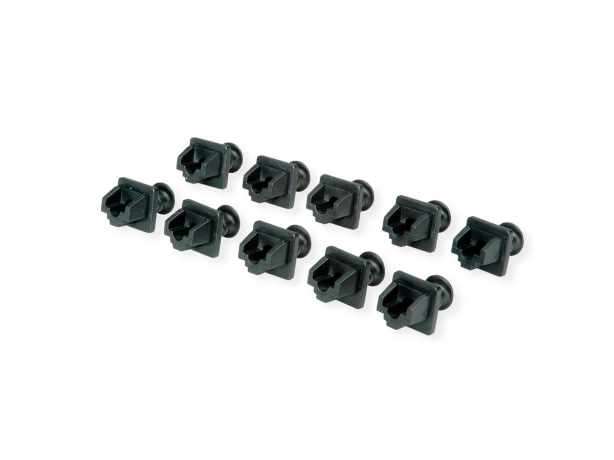 VALUE Protecteur anti-poussière pour prises RJ45, noir