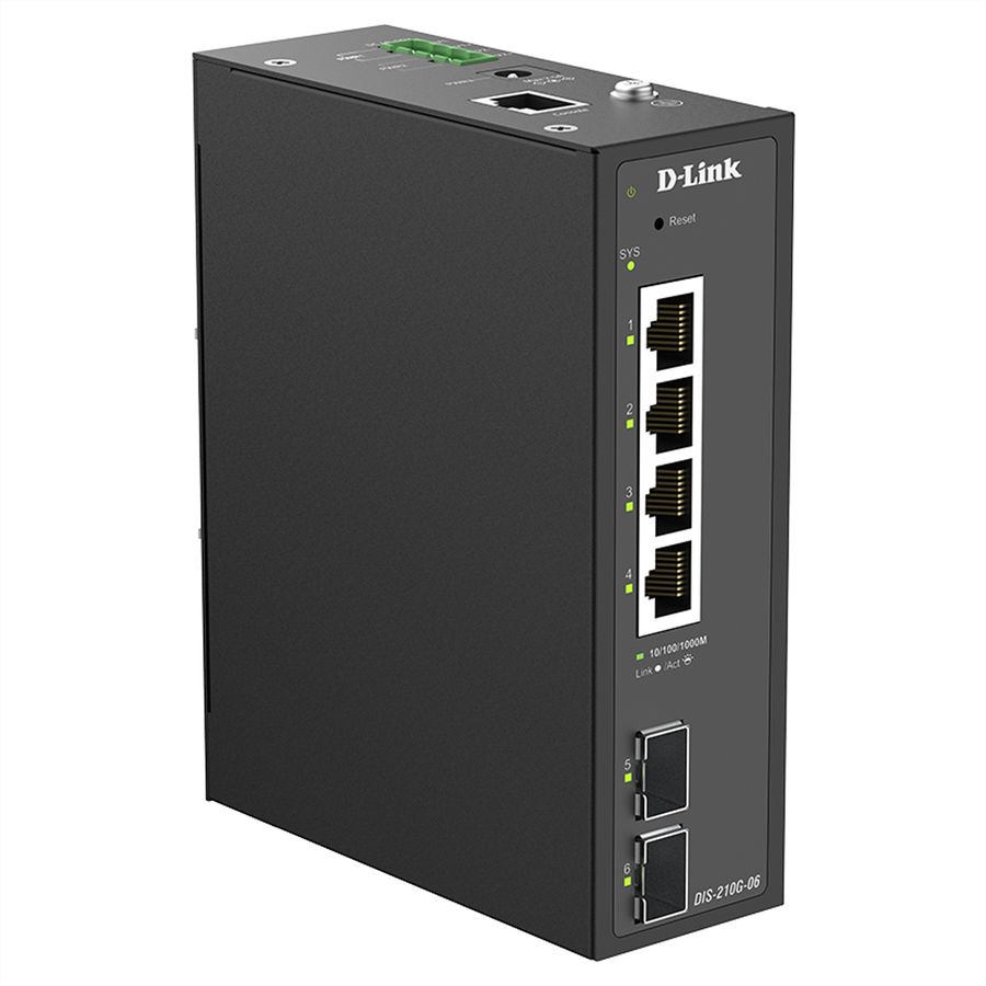 D-Link DIS-210G-06 Switch 6 ports, Smart Managed Gigabit industriel