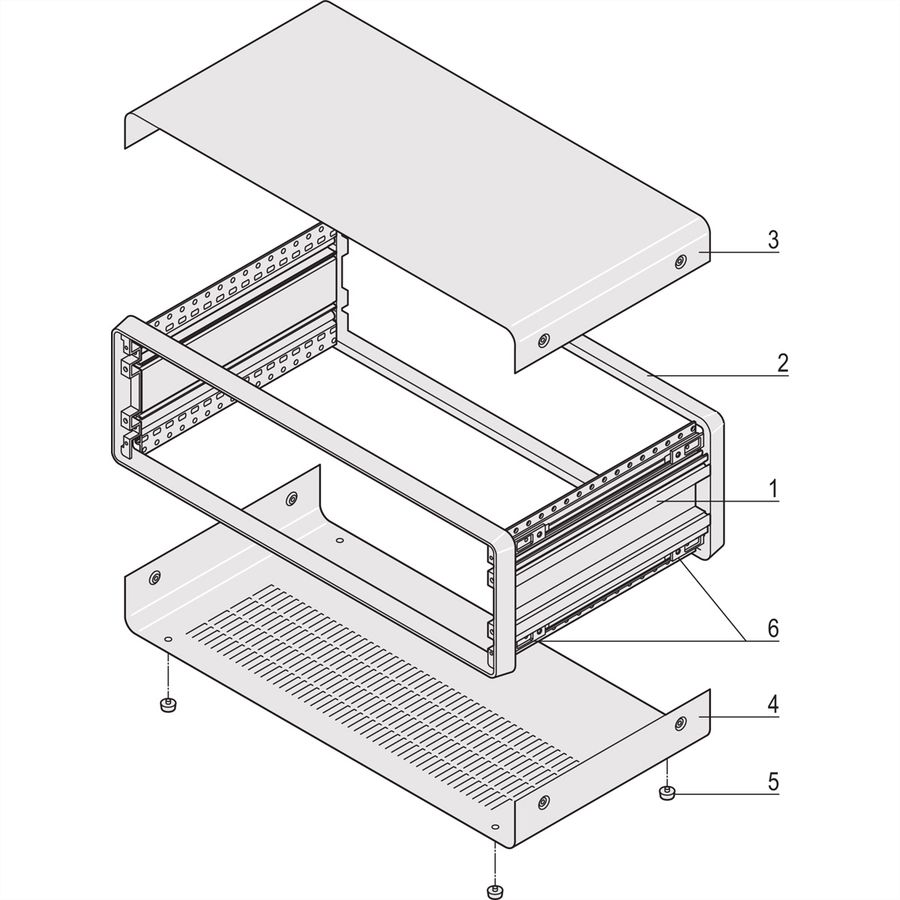 SCHROFF Gehäuse 2 HE - COMPAC PRO GEH.2HE 42TE 331T