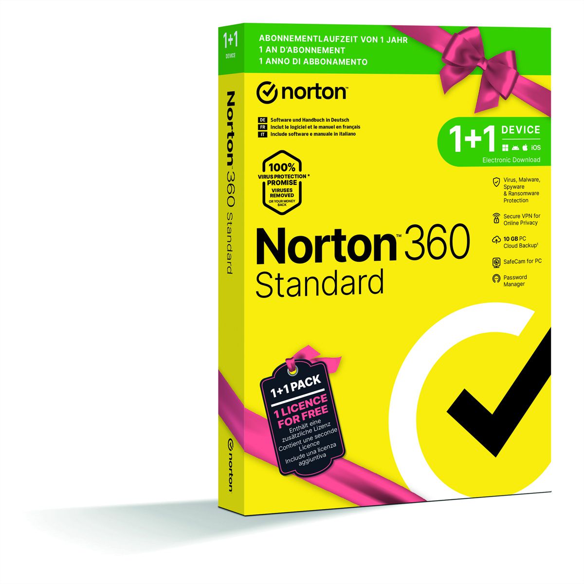 Norton Security 360 Standard 1+1 Bundle, 10GB