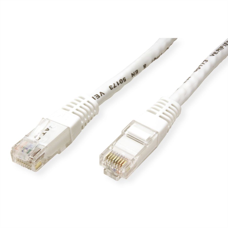 Cordon VALUE Cat.6 (Classe E) UTP confectionné, blanc, 2 m
