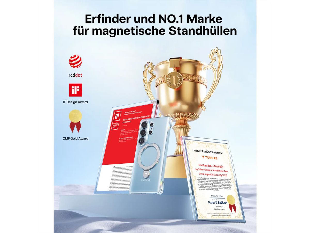 Torras Ostand Slim Schutzhülle Galaxy, S26 Ultra, transparent