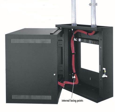 Middle Atlantic Products EWR Series Sectional Wall Mount Rack 22" 12U Wandmontiertes Regal Schwarz