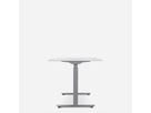 WRK21 Bureau Smart 160 x 80 cm, Hauteur réglable, Blanc uni / Gris