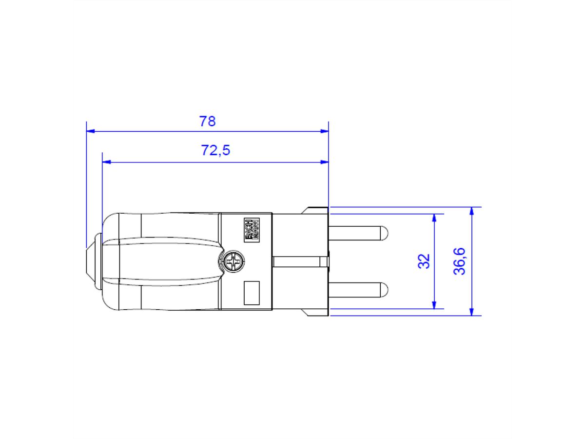 BACHMANN Connecteur à monter blanc
