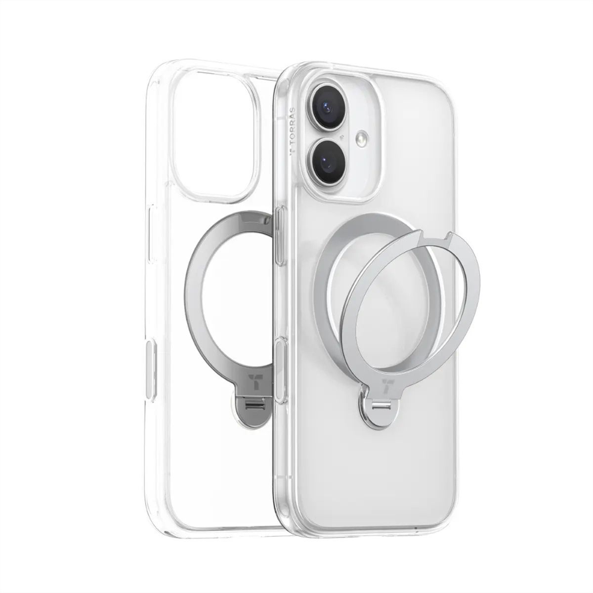 Torras Ostand 360° Case, iPhone 17, MagSafe, transparent