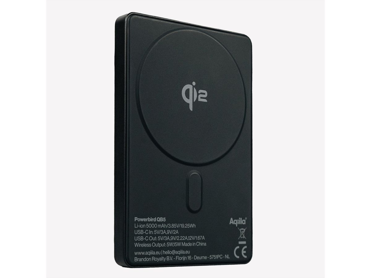 Aqiila Powerbank Powerbird B5, 12W Schwarz 5.000 mAh