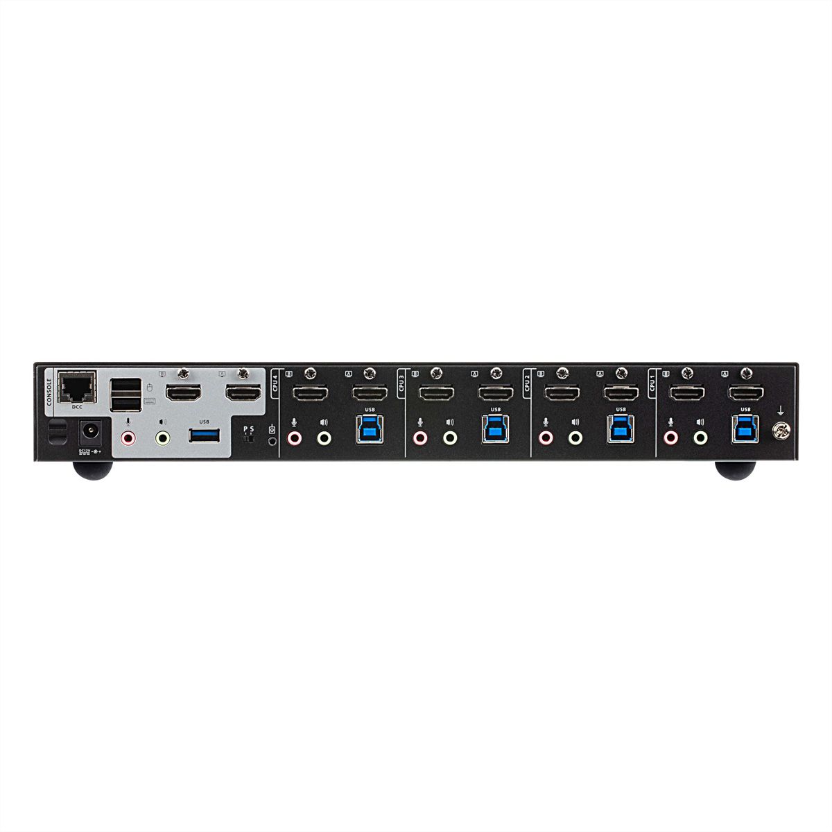 ATEN CS1844 4-Port True 4K HDMI Dual-View KVM Switch mit Audio & USB 3.0Hub