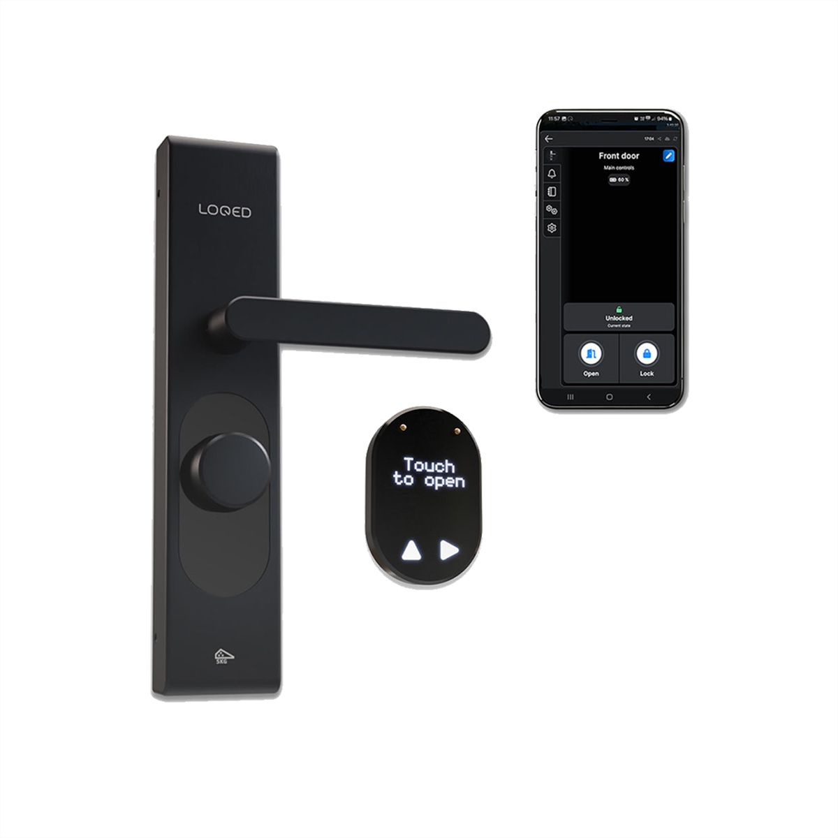 Shelly Serrure de porte LOQED, noir