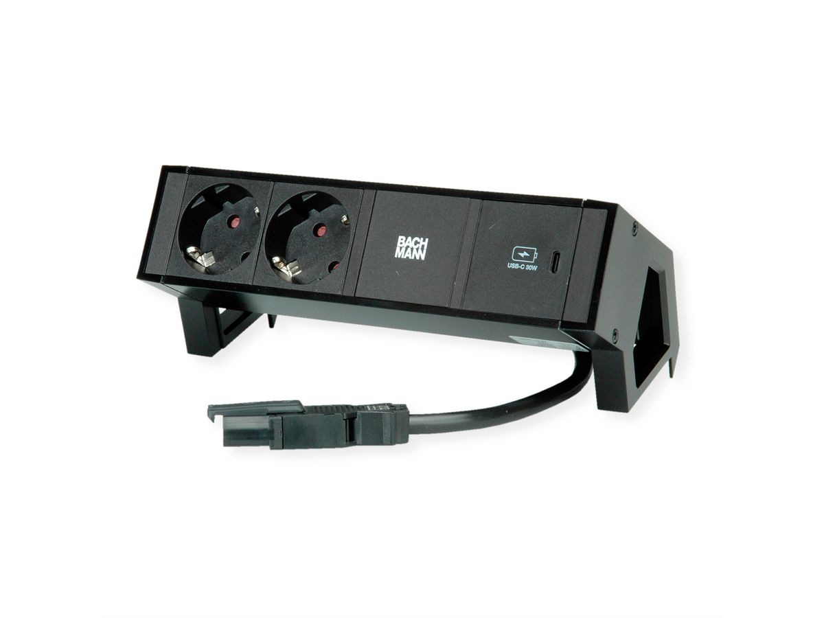 BACHMANN DESK2 2x contact de protection USB C