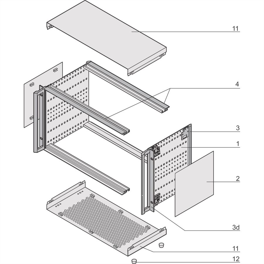 SCHROFF RAT.AIR WI GR 3/4HE 84TE 255T