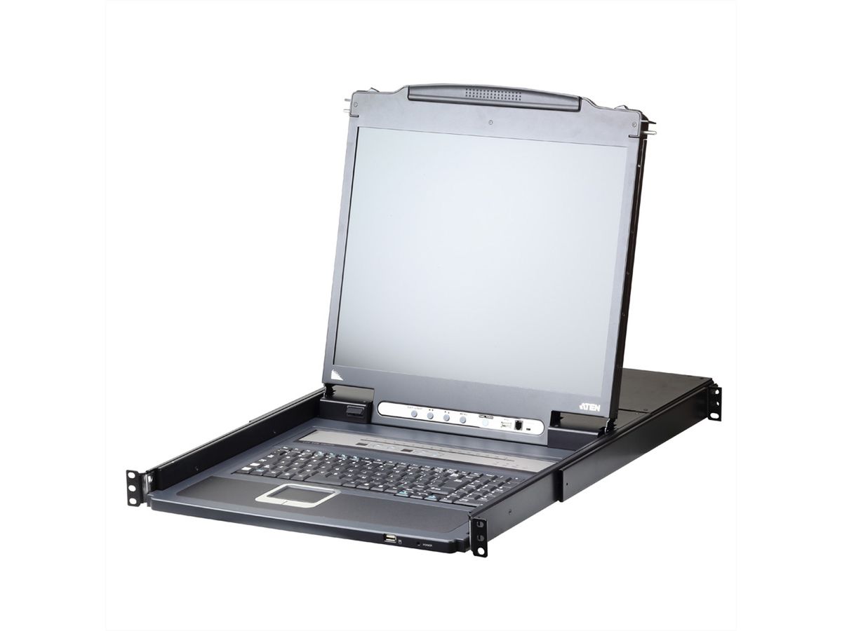 ATEN CL5716iN LCD KVM Switch Over IP, USB-PS/2,VGA , 16-Ports, DE-Layout
