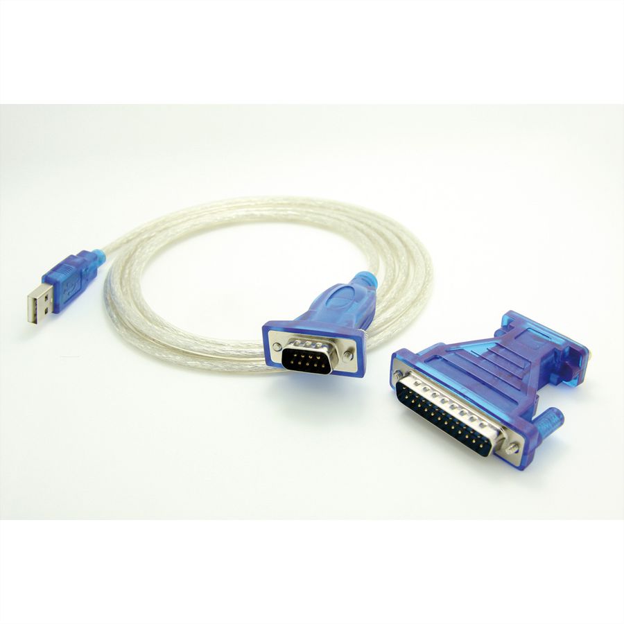 VALUE Convertisseur USB / Série, turquoise, 1,8 m