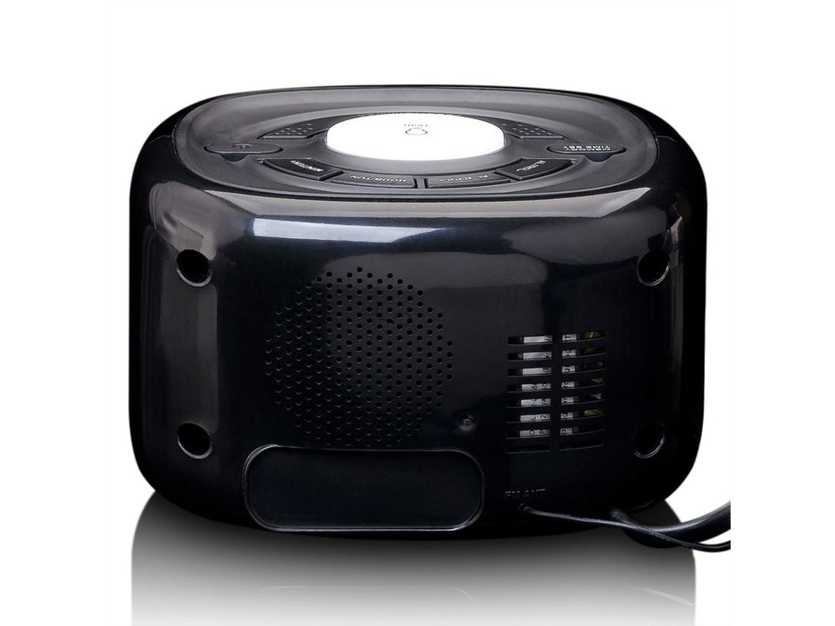 Lenco Radiowecker, CR-12BK, schwarz, FM Radio, mit Nachtlicht