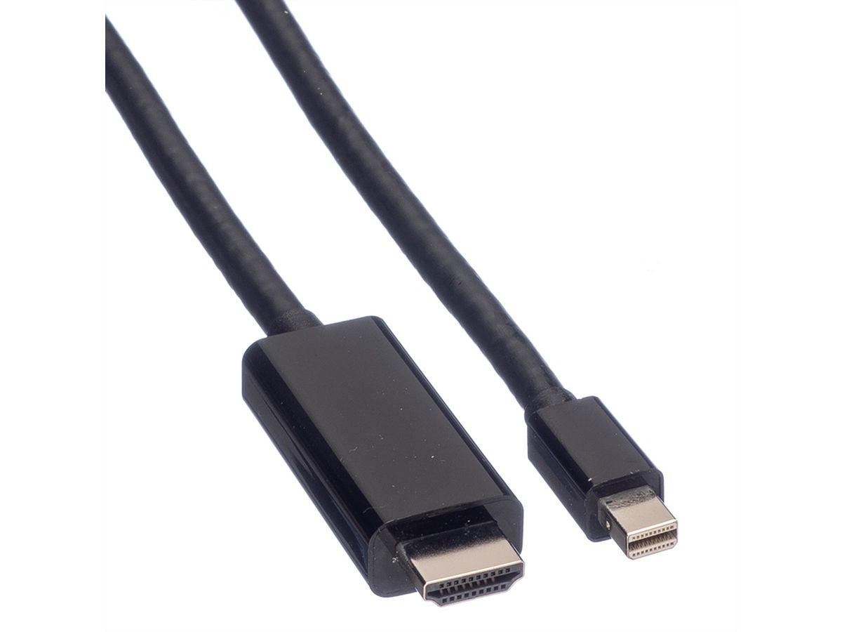 VALUE Mini DisplayPort Kabel, Mini DP-UHDTV, ST/ST, schwarz, 2 m