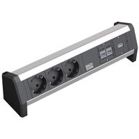 BACHMANN DESK 3x Schutzkontakt, 2x CAT6, 1x USB 3.0