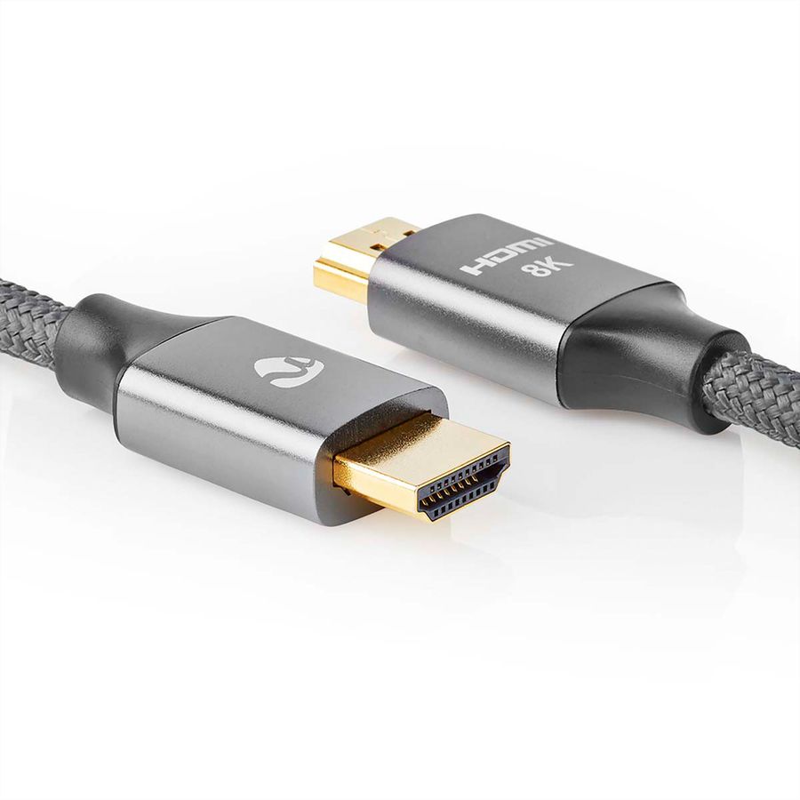Nedis 8K HDMI Ultra HD Kabel, ST/ST, grau, 2m