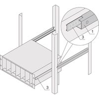 Adaptateur profilé en C SCHROFF pour bacs à cartes montés en armoires, 295 mm