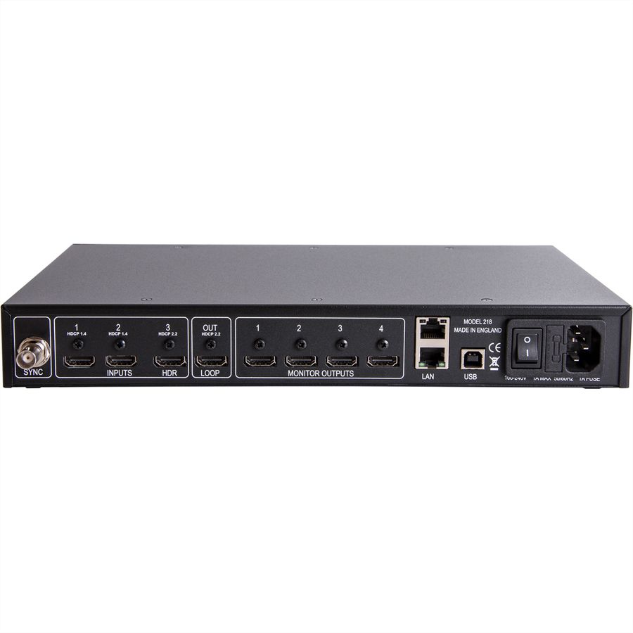 Datapath 4K 60Hz HDR Display Controller, HDCP und Durchschleifung-HDMI Ausgänge, schwarz