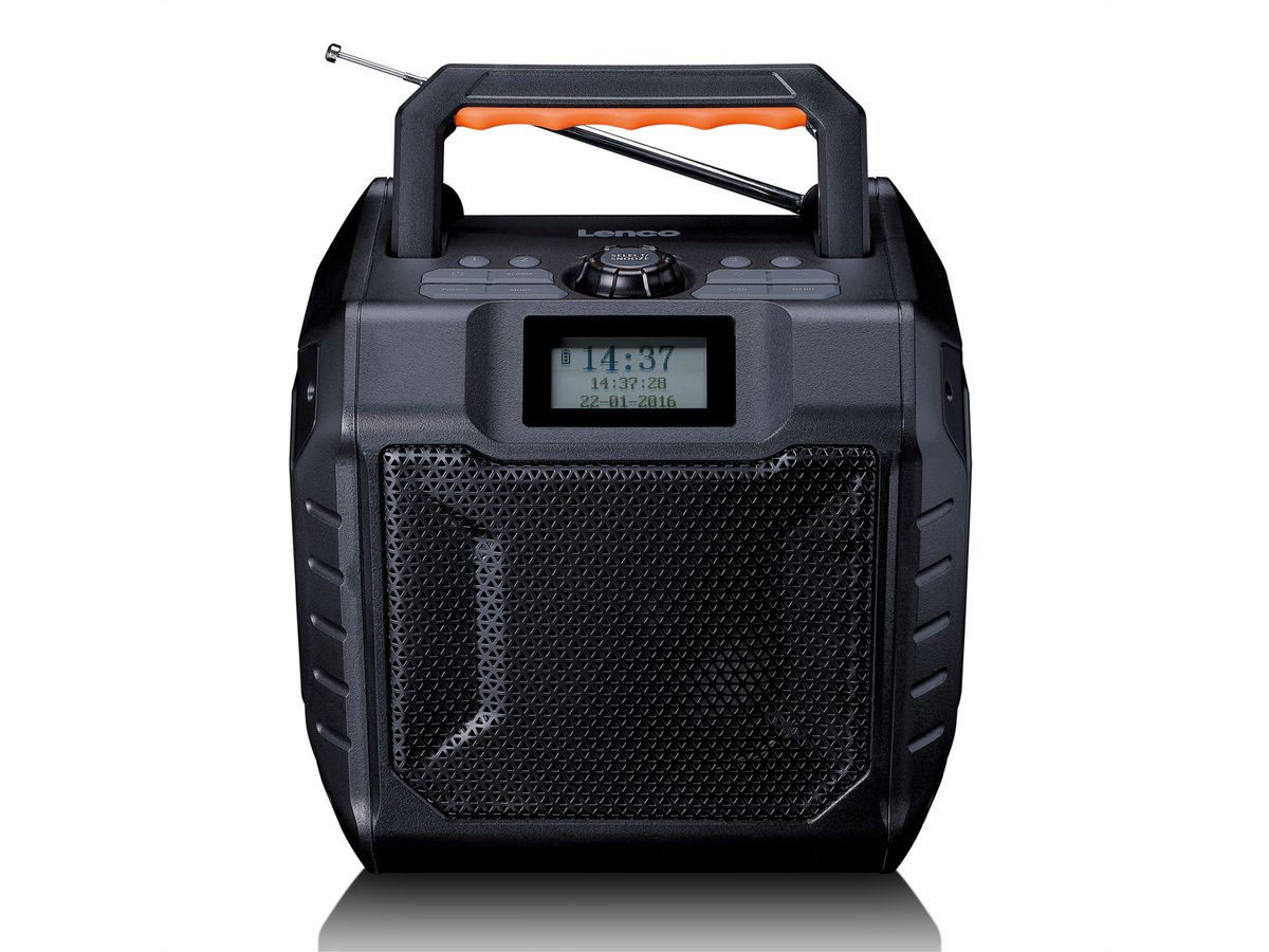 Lenco Baustellenradio, DAB+/FM, BT, IPX5,  35 Watt, 20Std Akku