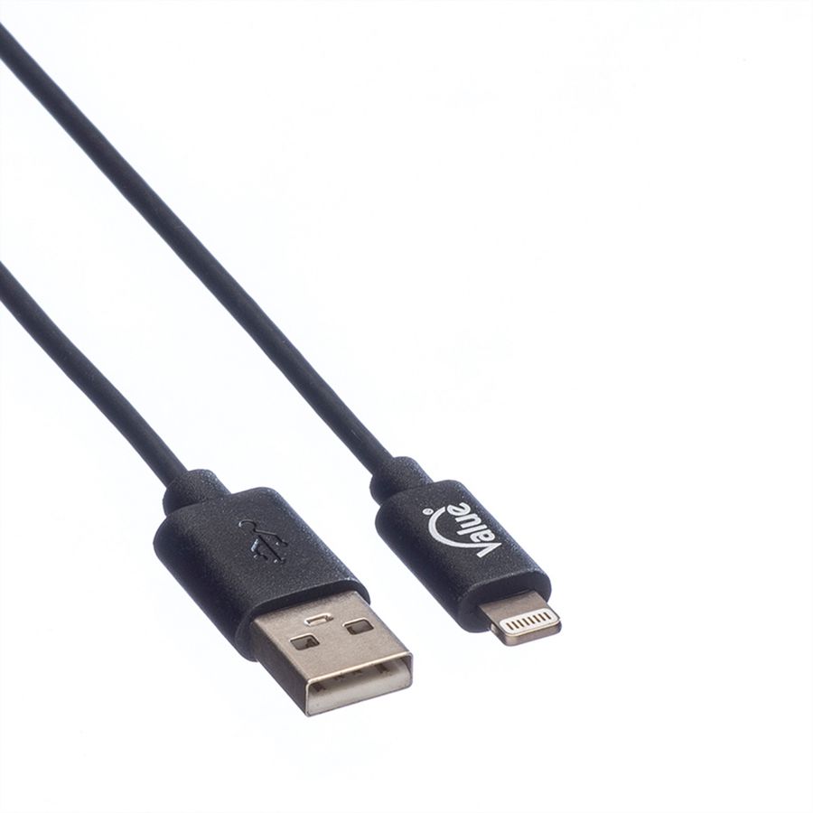 VALUE Câble de charge et synchronisation pour appareils à connecteur 8pin, 1 m