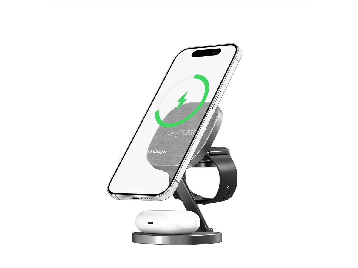 Xlayer Ladestation MagFix Pro 3 in 1 15W Space Grey