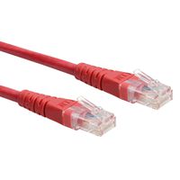 Cordon ROLINE Cat.6 (Classe E) UTP, rouge, 0,5 m