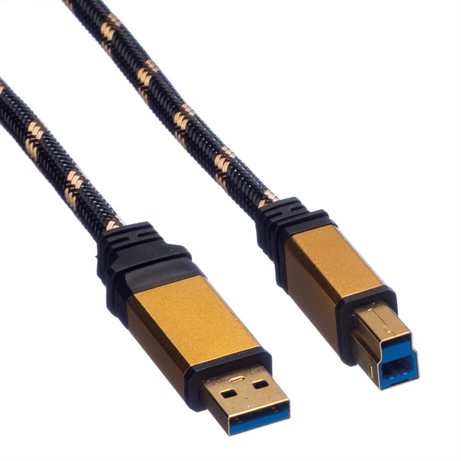 ROLINE GOLD USB 3.2 Gen 1 Kabel, Typ A-B, 3 m