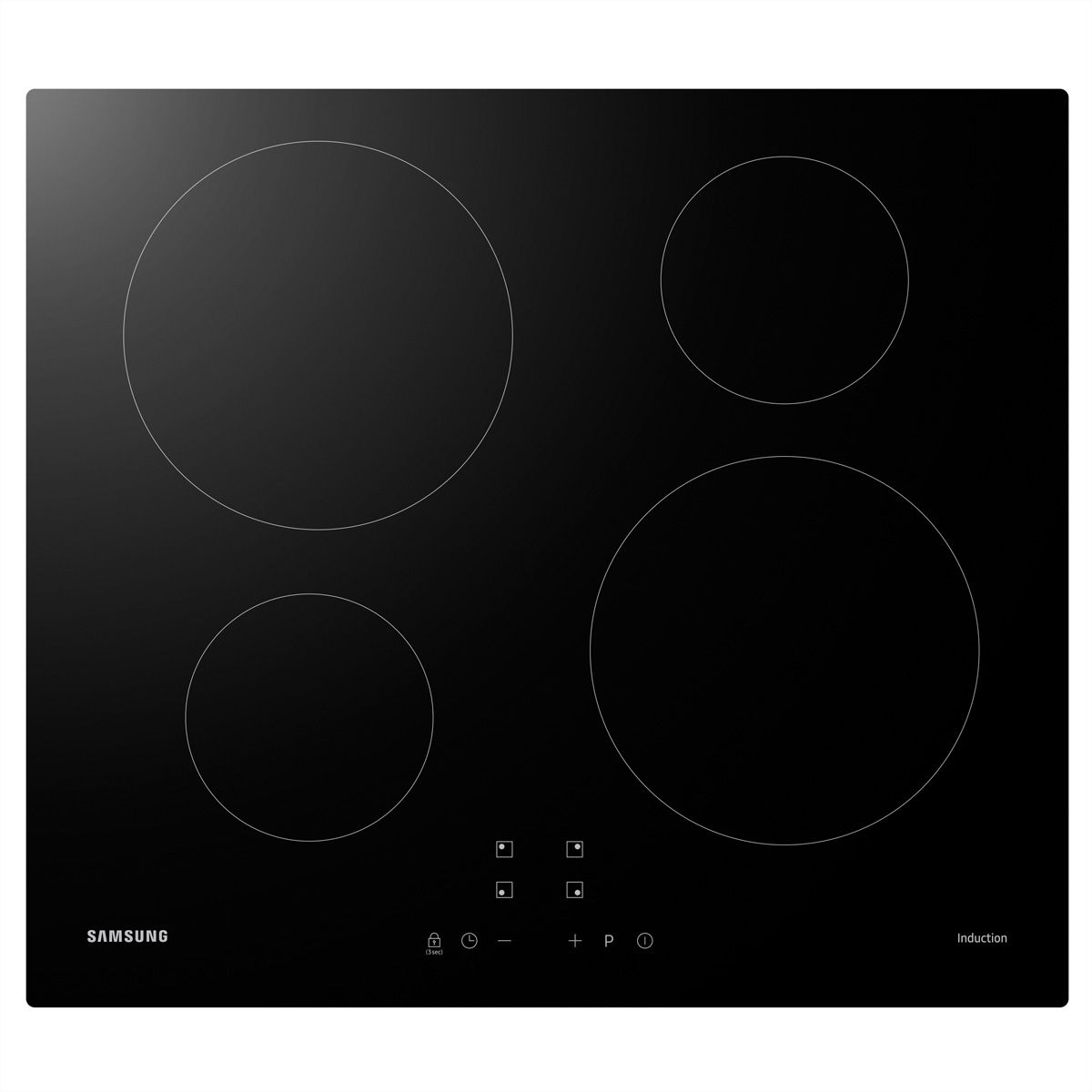 Plaque à induction Samsung 60 cm, 2 zones de cuisson de Ø14cm & 2 zones de cuisson de Ø22cm