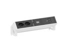 BACHMANN DESK2 2xCH 90° 1xUSB C/C 100W, L=0,2m RAL9010