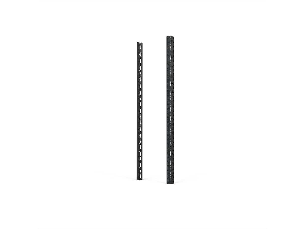 SCHROFF 19"-Winkelprofil mit Universal-Lochung (EIA), RAL 7021 - WINKELPROFIL 19"38HE 7021(2X)