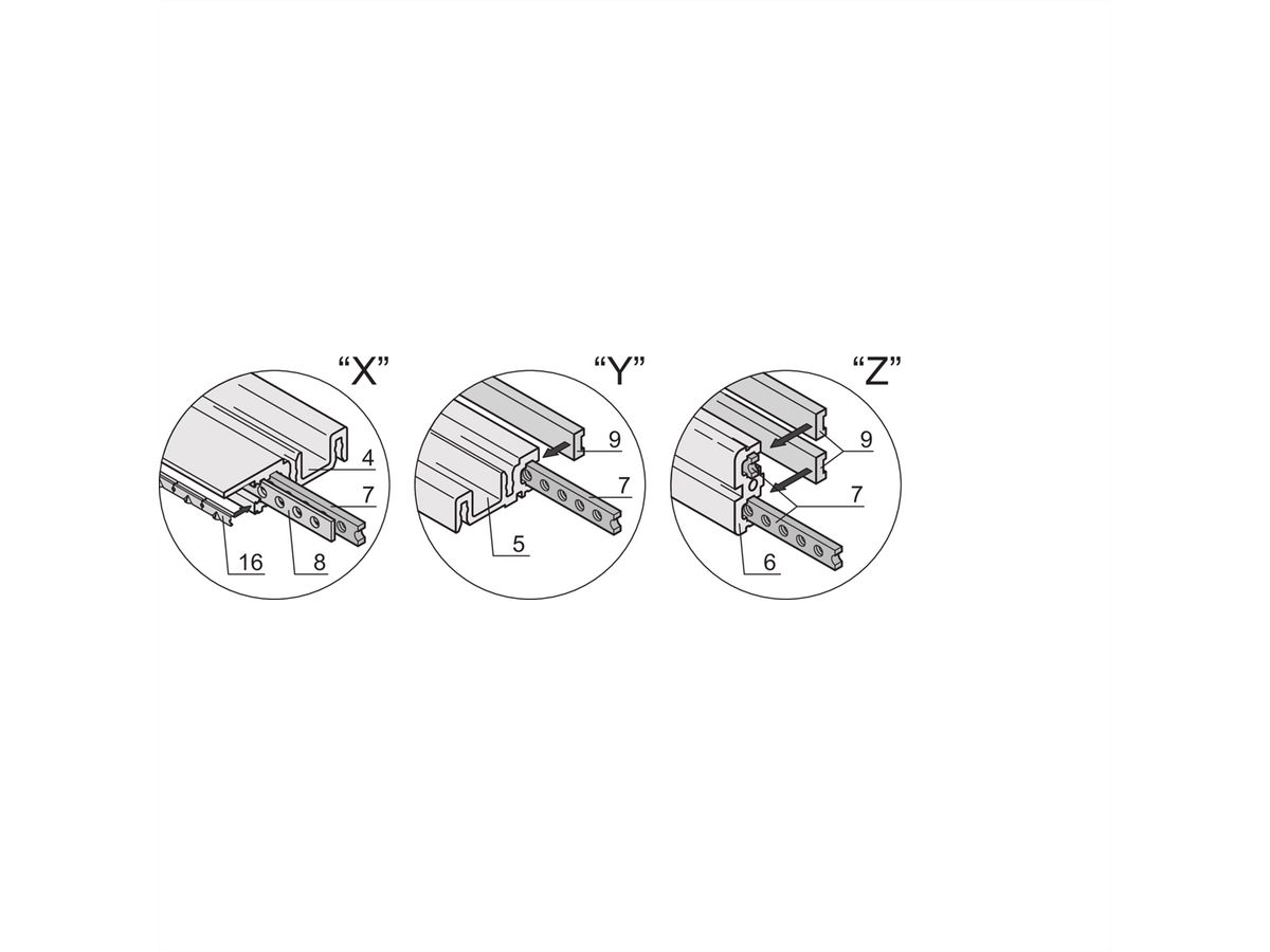 SCHROFF RAT.AIR WI GR 3/4HE 84TE 255T