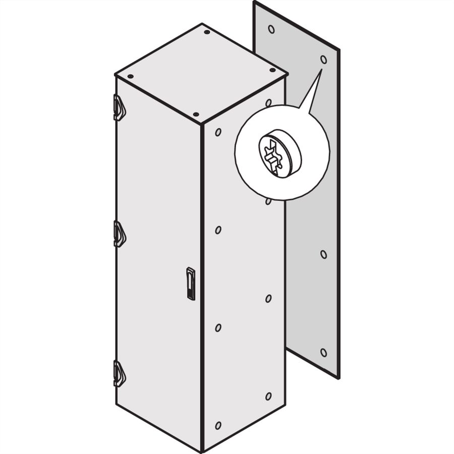 SCHROFF Porte arrière 2200H 800L IP20 RAL7021