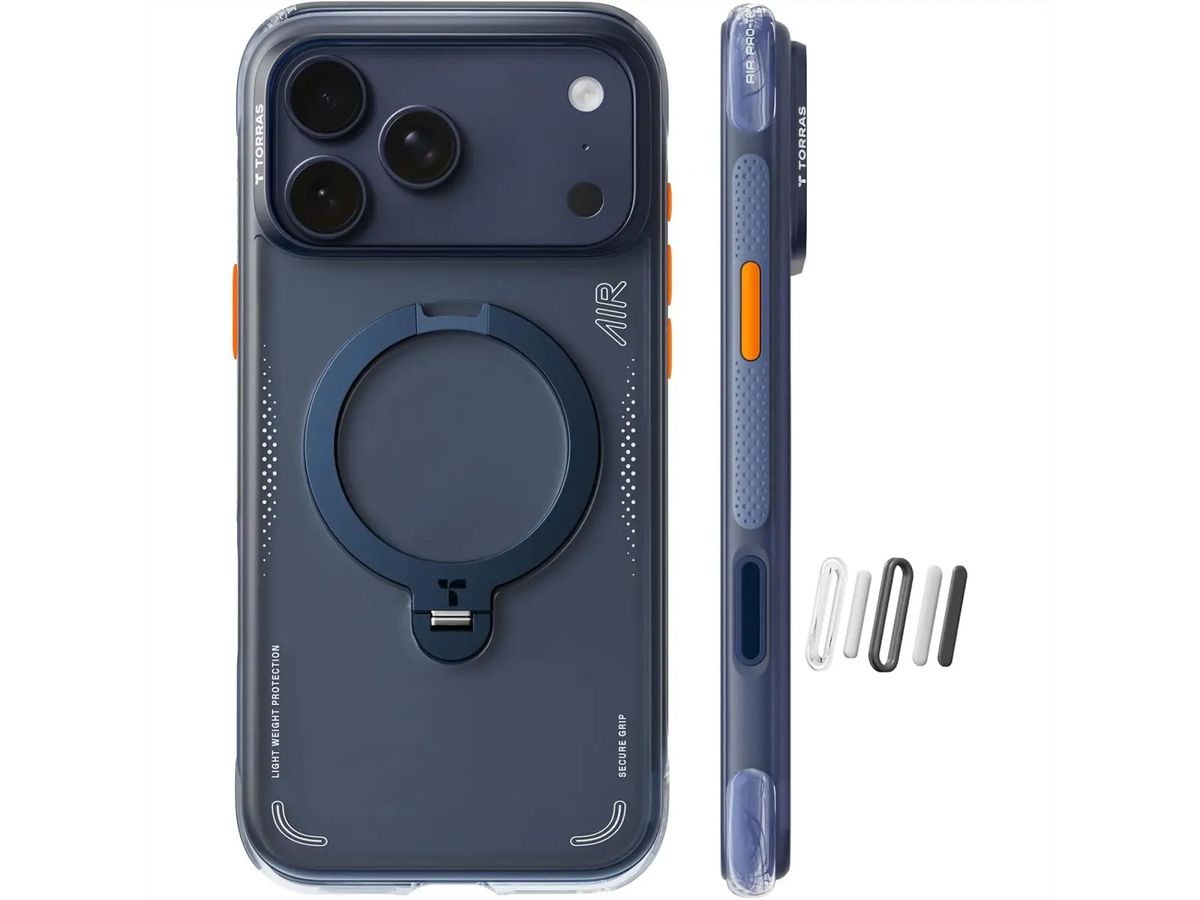 Torras Ostand Q3 Air Schutzhülle, iPhone 17 Pro, MagSafe, blau