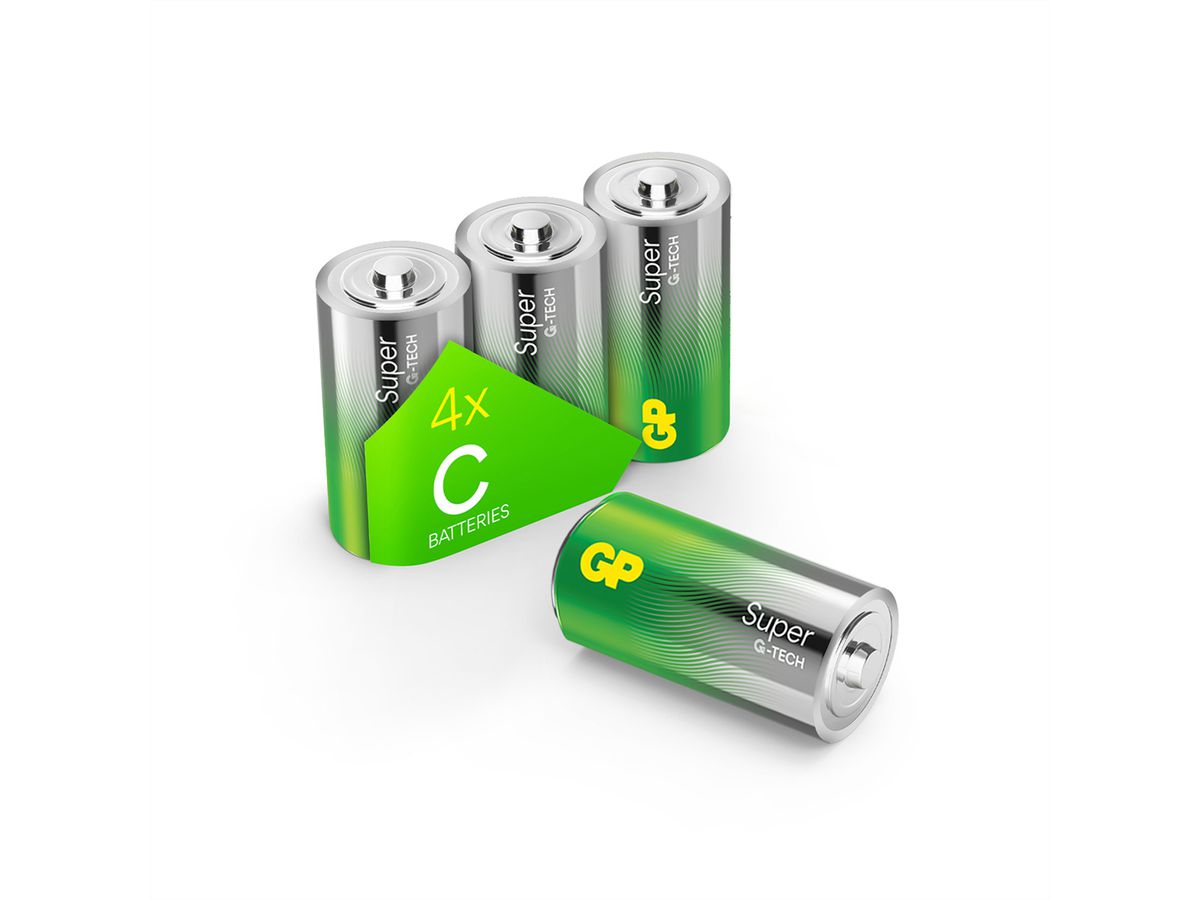 GP Batteries Super Alkaline C 4x