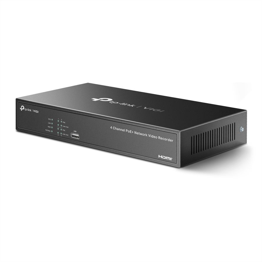 TP-Link NVR1004H-4P NVR Enregistreur vidéo en réseau 4-CH, 4x PoE